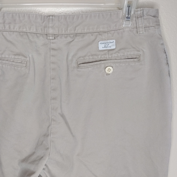 VINEYARD VINES Men's 33x32 Club Pant Chino Flat Front Khaki Cotton Pants - Picture 6 of 8